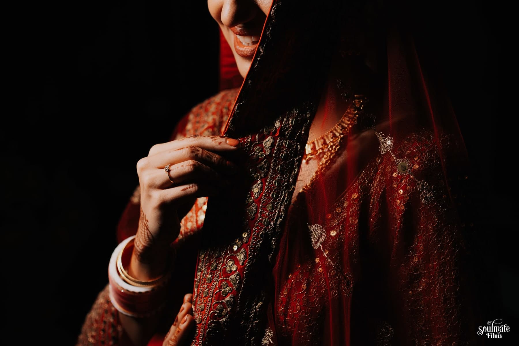 A candid frame from Ayushi and Gaurav's wedding