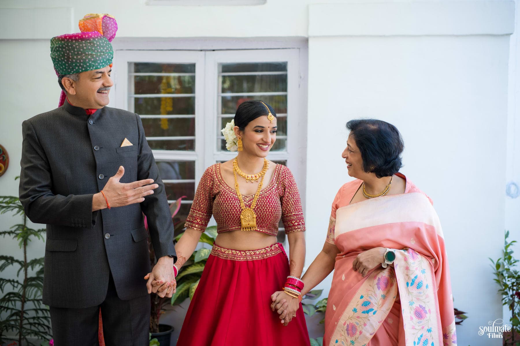 Ayushi and Gaurav during their wedding celebration